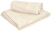 1x fürdőlepedő CLARYSSE ELEGANCE 70x140 cm + 1x törölköző CLARYSSE 60x110 cm, 100% pamut, krémszínű
