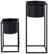 Marla 2 db fekete fém virágtartó - House Nordic