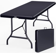 Casaria® Összecsukható asztal antracit - 183x75x73 cm