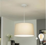 Brilagi - LED függeszték kábellel CERIA 1xE27/40W/230V átm. 45 cm bézs