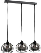 Csillár zsinóron SOLO BLACK 3xE27/60W/230V