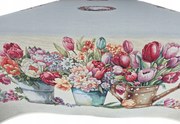 Abrosz 140x180 cm nagy asztalra tulipán virágokkal szilárd gobelin anyag