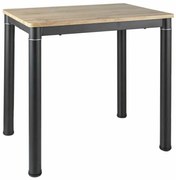 Damar W étkezőasztal 80 x 60 cm, artisan tölgy / fekete