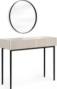Nicole fésülködőasztal fekete tükörrel 60 cm - kasmír / fekete lábak
