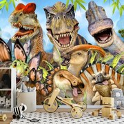 Fotótapéta - Dinoszauruszok - szelfi (152,5x104 cm)