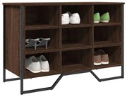 barna tölgy színű szerelt fa cipősszekrény 90 x 38 x 61,5 cm