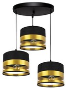 Csillár zsinóron MILO 3xE27/60W/230V arany/fekete