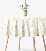 Goldea kör alakú teflonos terítő - sárga rét Ø 100 cm