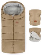 PETITE&MARS 3v1 fusak JIBOT + rukávníky, barna, gyerek babakocsihoz