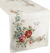 Abrosz futófelület 40x100 gobelin természetes piros virágok