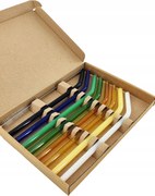 Szívószál üveg ivócső többfunkciós Eko 8db Színes Hajlított