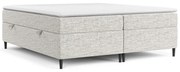 Világosszürke ágyneműtartós boxspring ágy 140x200 cm Araya – Maison de Rêve