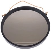 Embellir műanyag függő tükör, fekete, átmérő 48 cm, 48 cm átmérőjű