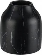 Dekorációs váza fekete 11x12, márvány utánzat, modern lakberendezés