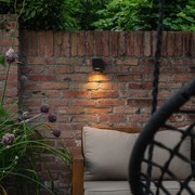 Okos kültéri fali lámpa fekete IP65, Wifi GU10 50mm-es izzóval - Baleno