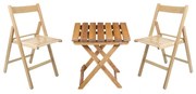Astino kerti bútorszett 2 székkel Natúr N