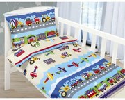 Bellatex pamut bölcsőágynemű Beata Airplane kék,100 x 135, 45 x 60 cm, 45 x 60 cm