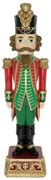 Nagy diótörő figura zöld piros 45 cm