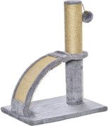 PawHut Kicsi Macska Tépőoszlop Macskák Számára 4,5 kg-ig, Macska Tépőlemez, Tépőoszlop, Macska Kézilabda 34 x 24 x 43 cm Szürke | Aosom