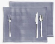 Goldea ünnepi damaszt reggeliző alátét - sötétszürke csíkos - 2db 30 x 40 cm