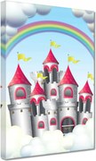 Vászonkép 20x30 Mesés kastély szivárvánnyal