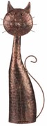 Réz macska fém kerti dekoráció, 15 x 44 x 7 cm