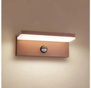 Brilagi-LED TESSI kültéri fali lámpatest érzékelővel, LED/10W/230V, barna, IP54