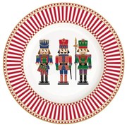 Karácsonyi diótörő mintás porcelán desszertes tányér Nutcrackers