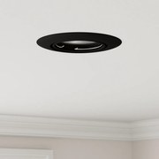 Beépített Spotlámpák 12 db Kerek GU10 Fekete Ø90 mm Acél