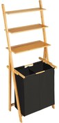 Wenko Létrapolos polc Ecori szennyestartóval, 152 x 35 x 57 cm