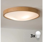 Brilagi - LED mennyezeti lámpa CARVALHO SLIM 3xE27/60W/230V tölgy pr. 47 cm