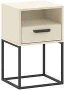 CABINET Éjjeliszekrény Beige/Fekete Színben 40 cm