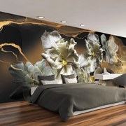 Fotótapéta - Orchidea virágok márvány alapon (147x102 cm)