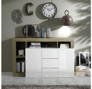 Komód LENOR fehér/barna