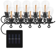 Napelemes LED dekorációs fényfüzér 10xLED/0,6W/1,2V 4,5m IP44 800 mAh