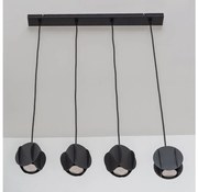 GAMBIT kábeles csillár 4xGU10/10W/230V fekete