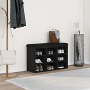 Tárolópad Fekete Tölgy 80x30x48 cm Műgyanta