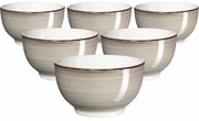 Mäser 6 db Bel Tempo tálkészlet 14 cm, taupe
