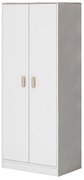 Macius 01 Kétajtós gardróbszekrény fehér - sonoma- Választható színes fogantyúval N