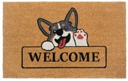 Kókuszrost lábtörlő 75x45 cm Welcome &amp; Dog - Hanse Home