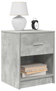 betonszürke éjjeliszekrény fiókkal 40x34x50 cm