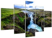 Egy kép a vízesésről a sziklák között (150x105 cm)