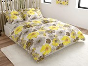 Mikroszálas ágyneműhuzat FEONELLE sárga-szürke Ágyneműhuzat mérete: 70 x 90 cm | 140 x 200 cm