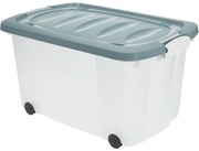 Tárolódoboz kerekekkel, 60 x 39 x 32 cm, zöld