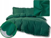 Modern Design Ágyneműhuzat 200x220 Mikroszálas Fodros Sötétzöld