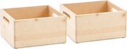 Fa Tároló Dobozok Dekorációs Dobozok 30x20x7cm Szett