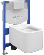 Mexen falba építhető WC szett Fenix XS-F kerettel és Elis WC csészével, fényes fehér - 6803391XX00