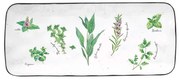 Porcelán fűszernövényes tálca 36x15,5cm Herbarium