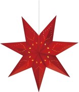 Piros függő karácsonyi fénydekoráció Saturnus – Markslöjd