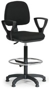 Milano emelt munkaszék karfás, fekete